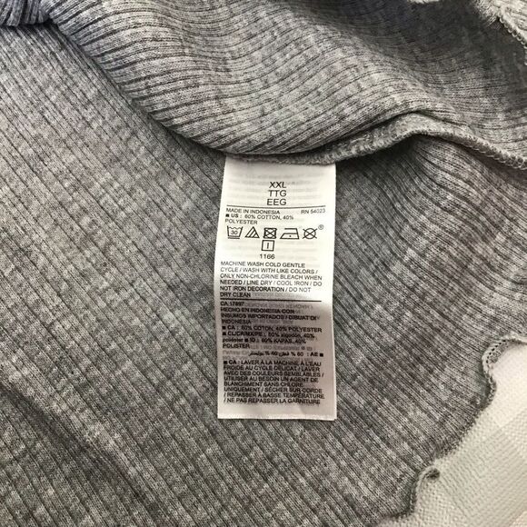 2/40$ NWT Old Navy grey shirt jersey long sleeves tee size XXL Henley button - Picture 9 of 14